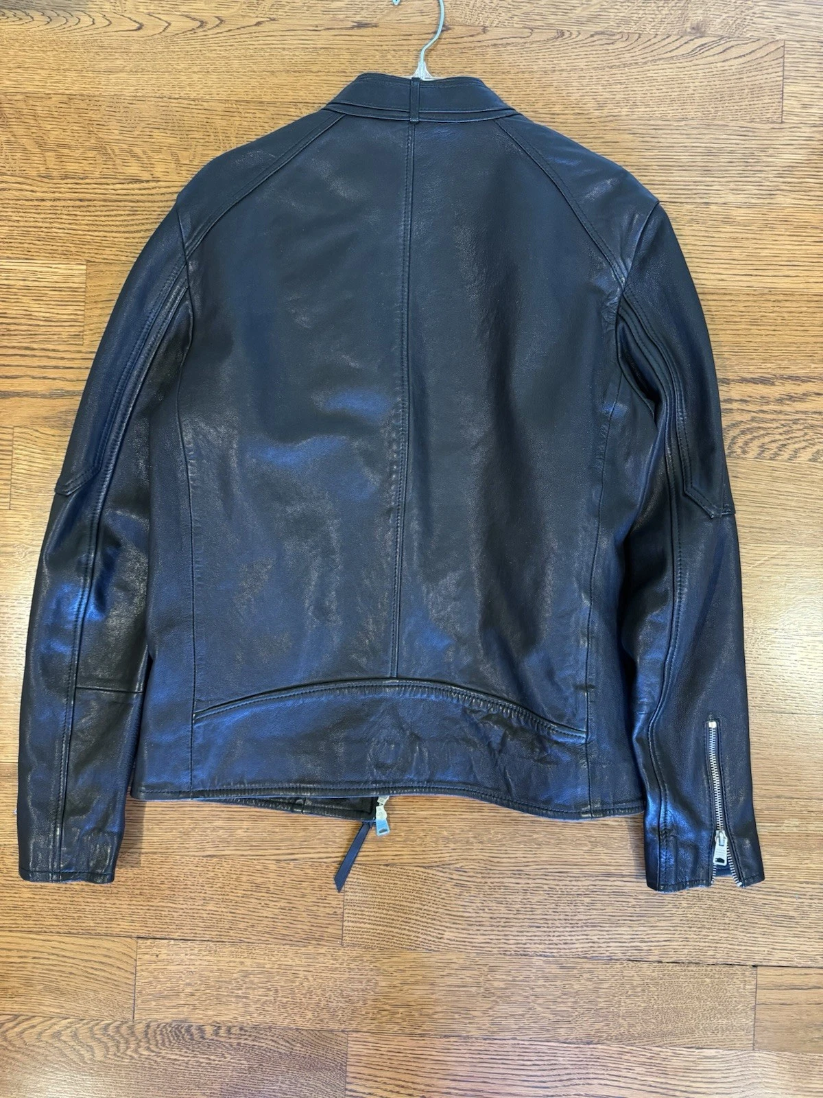 ALLSAINTS Cora Leather Jacket Size  M   BLACK image 2