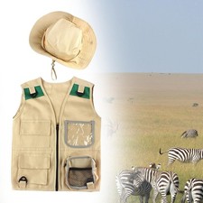 Kids Explorer Kit 2 Pcs Outdoor Exploration Kit Vest & Hat for Kids Camping