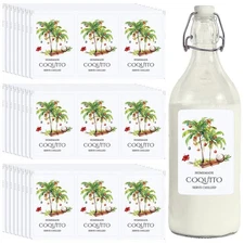 100 Pcs Coquito Labels for Bottles 2.3" Coquito Bottle Sticker Labels with Gr...