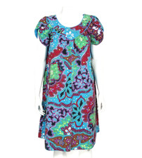 Vtg 60s Alice Polynesian Hawaiian Floral Muumuu Psychedelic Tiki Dress /704