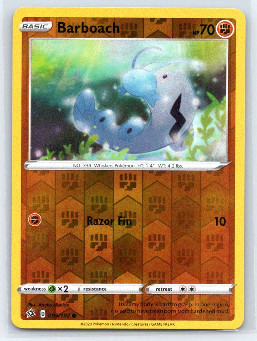 Pokemon Rebel Clash #099/192 Barboach Reverse Holo