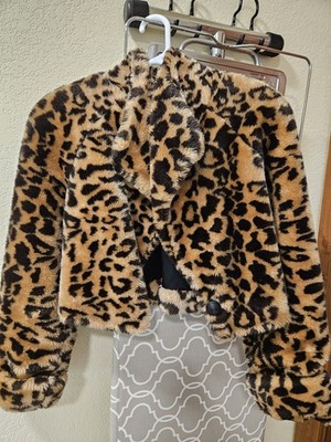 Monterey Fashions Vintage Leopard Faux Fur Jacket Small
