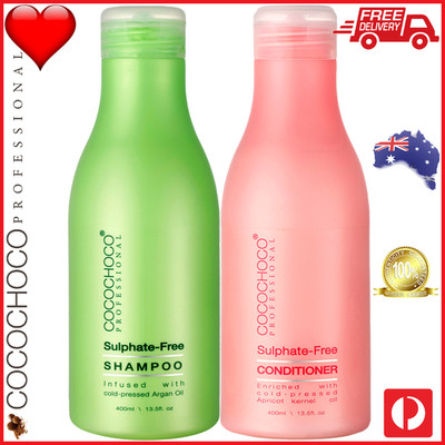    COCOCHOCO Pro Brazil SULPHATE FREE SHAMPOO + CONDITIONER 2x400ml Keratin Hair