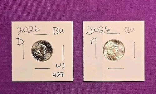 2026 P & D Emerging Liberty Dimes "BU"  In Coin Flips! **FREE SHIPPING**#wj427