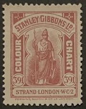 Cinderella Stamp Stanley Gibbons Colour Chart Dull Rose No. 11