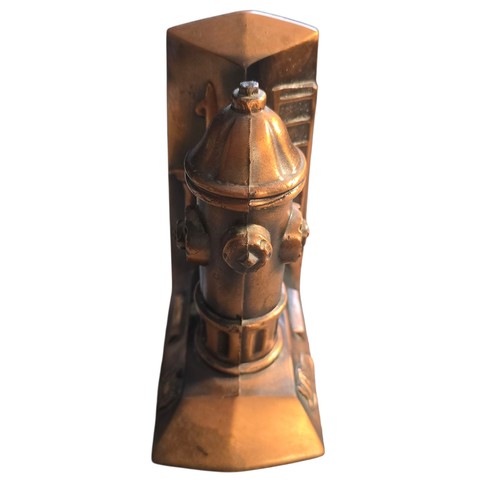 Fireman Fire Hydrant Bookend (1) With Copper Finish 7.25" Tall - Picture 6 of 10