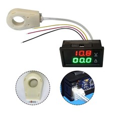Hall Sensor Voltmeter Ammeter Waterproof Dual Digital Display DC0300V 50A400A