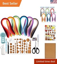 Creative Quilling Kit: 600 Strips in 30 Colors with Essential Tools for Kids
