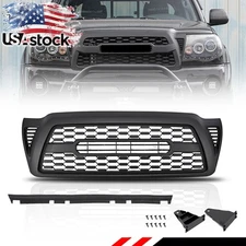 Upgrade Matte Black Mesh Front Bumper Grill Grille For 2005-2011 Toyota Tacoma