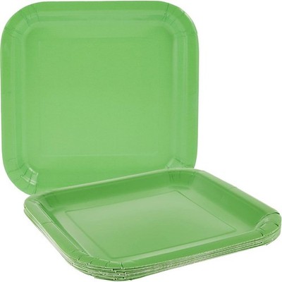 Unique Party 9 14 Elegant Durable Plates Parties Green inch Standard Functional