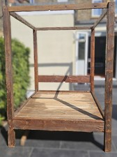 Handmade reclaimed wood KING-SIZE FOUR-POSTER bed frame – custom made