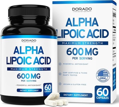 Acido Alfa Lipoico 600 Mg 60 Capsulas Pastillas Alta Calidad Puro Sin Gluten OMG