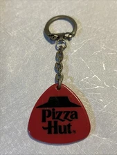 Vintage Keychain PIZZA HUT Red Roof 1980s