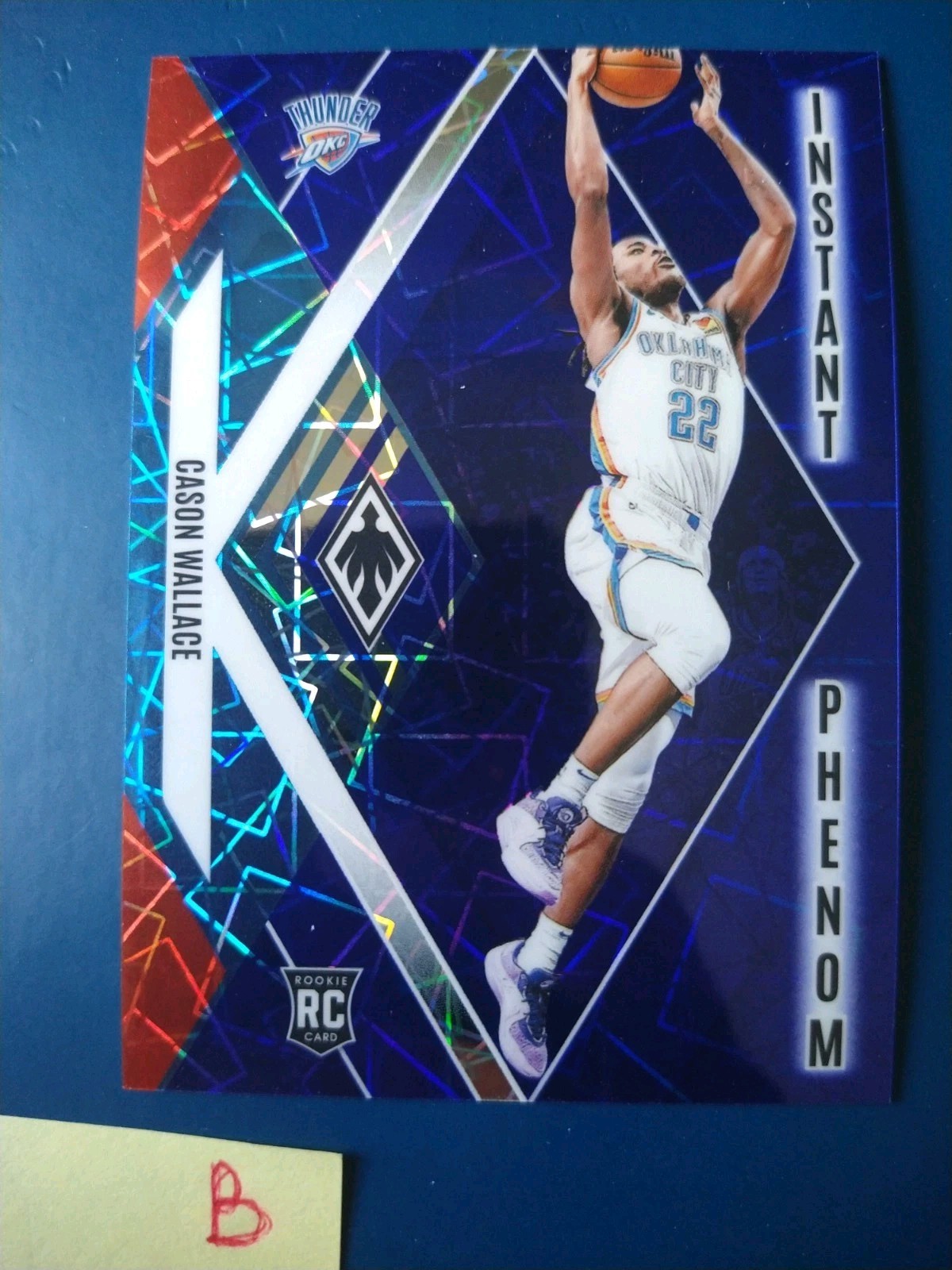 2023-24 Panini Phoenix Instant Phenom Blue Lazer Cason Wallace #7 Rookie RC /275