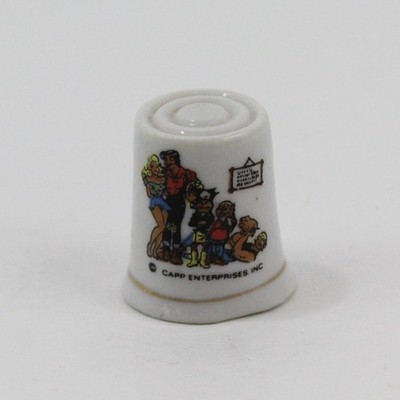 Dogpatch USA Amusement Park Thimble Ceramic Arkansas Lil Abner Capps