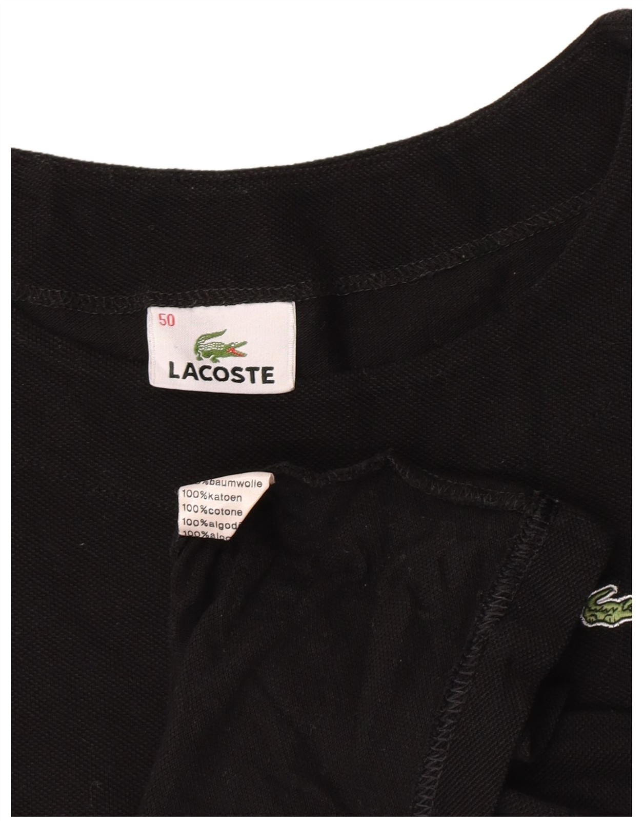 Lacoste Womens T-Shirt Top Size 50 2XL Black Cotton CU08 thumbnail 3