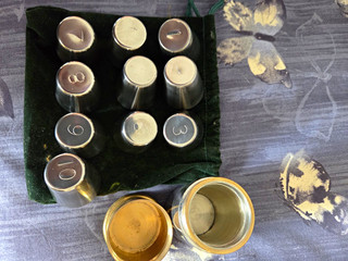Pewter Shooting Peg 1 10 Set In A Cartridge Case