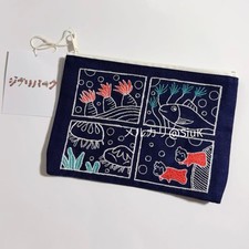 Spirited Away Ponyo Ghibli Park Limited Embroidered Flat Pouch 14