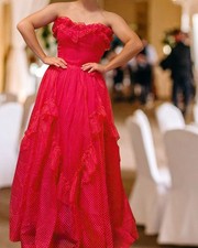 Gunne Sax Jessica McClintock Vintage Polka Dot Ball, prom, formal Event Dress