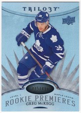 2014-15 Trilogy Rookie Premieres Radiant Blue GREG McKEGG 105 499 Maple Leafs RC