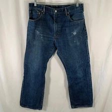 Levis 517 Jeans Men's 36x30 Medium Wash Denim Button Zip 100% Cotton