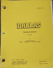 Dallas  Original Script The Call of the Wild Final Draft With A Larry Buck