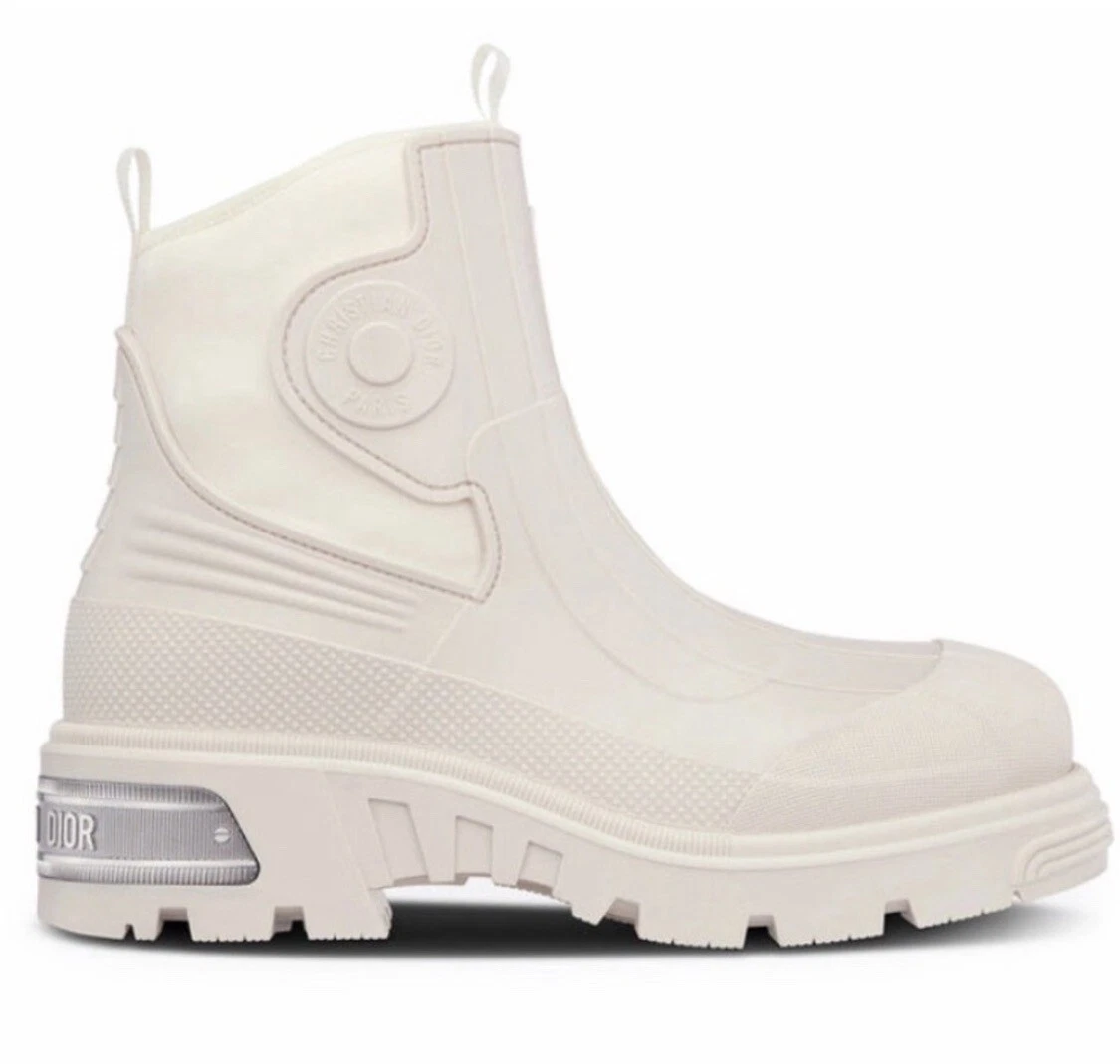 Bottes cheville femme Christian Dior Genesis caoutchouc neutre