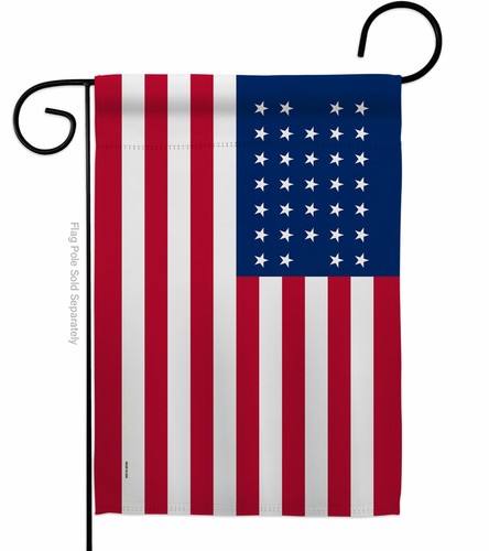 Bandera de jardín de Estados Unidos 1859-1861 Americana antigua gloria patio casa bandera - Imagen 2 de 19