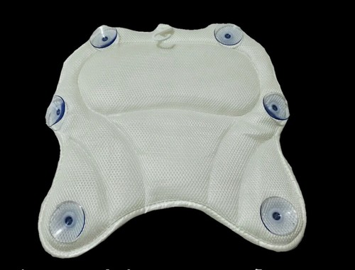 Cuscino da bagno di lusso con ventose e borsa portaoggetti NUOVO - Foto 6 di 6