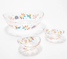 Temp-tations 3-Pc Acrylic Chip-and-Dip Set, 3.5 Qt + (2) 8oz GARDENFETTI H226521