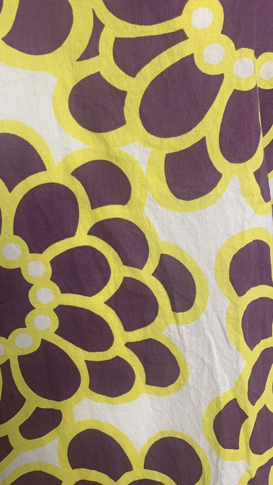 Boden Tunic Dress Womens 8 Purple Yellow Flower Ric Rac Vneck eBay
