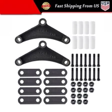 For Double Eye Springs Tandem Trailer Axle Shackle Kit with Bushings Heavy Duty