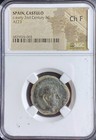 Ngc Graded 200Bc-151Bc Ancient Celtic Iberian Coin Castulo Very Rare Bull ChF