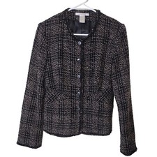 Cote Femme Coat Womens 10 Button Front Tweed