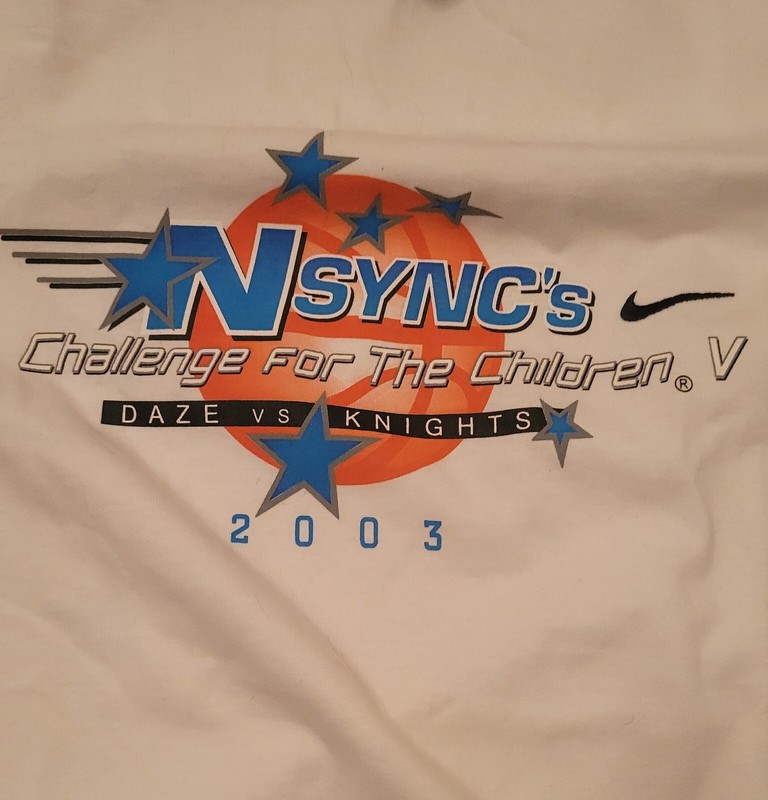 Official N'SYNC Challenge for the Children Merch White T-Shirt *NSYNC Timberlake