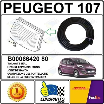 WINLAS PEUGEOT 107 BERLINE 3 & 5 PORTES JOINT DE HAYON COUVERCLE DE COFFRE 8707 C7