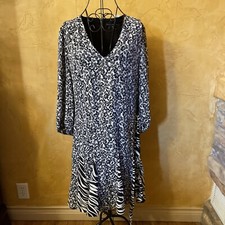 NWT 150 White House Black Market Floral/Striped Dress Size 10