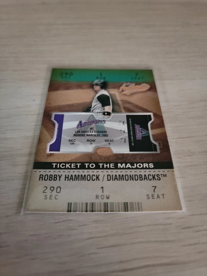 2003 Fleer Baseball Robby Hammock - Ticket To The Majors Insert 36/1250 SC2096 - Image 2 of 3