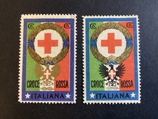 ICOLLECTZONE Italy 1920’s Red Cross Christmas  Stamps VF hinged