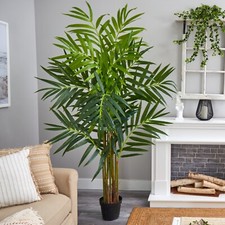 8  Artificial King Palm Tree Real Touch Tropical Home Decor. Retail 308