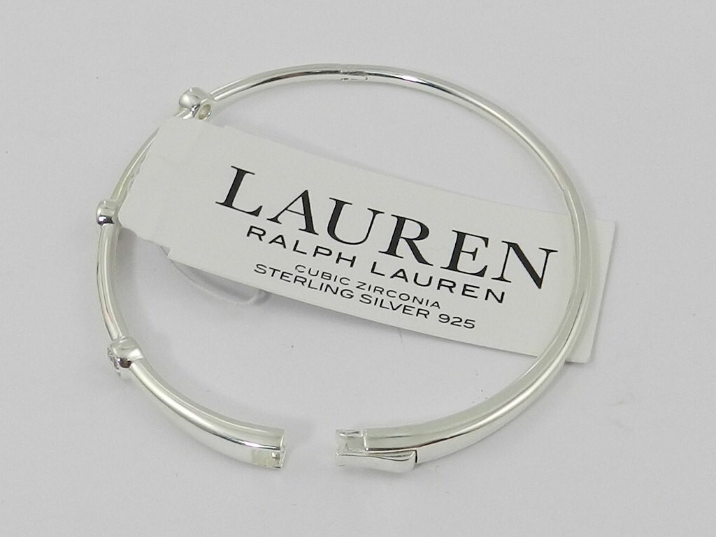 Ralph Lauren silver bangle 925 ラルフローレン Lauren Ralph Lauren Sterling Silver Pave Criss Cross Bangle