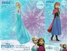 Disney Frozen Anna Elsa Premium Figure 2 set figure Sega Prize Japan F/S NEW