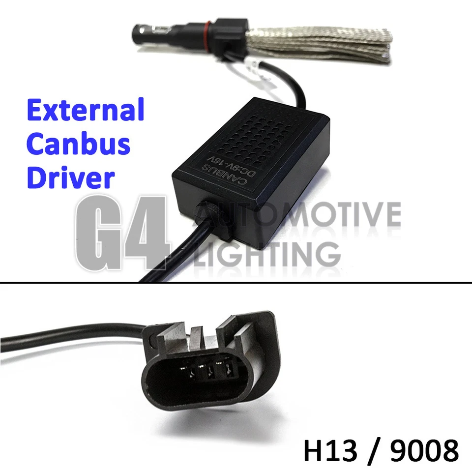 2x Kit de faros LED Canbus sin ventilador H13 9008 6000K bombilla blanca xenón súper brillante Foto 3 de 4