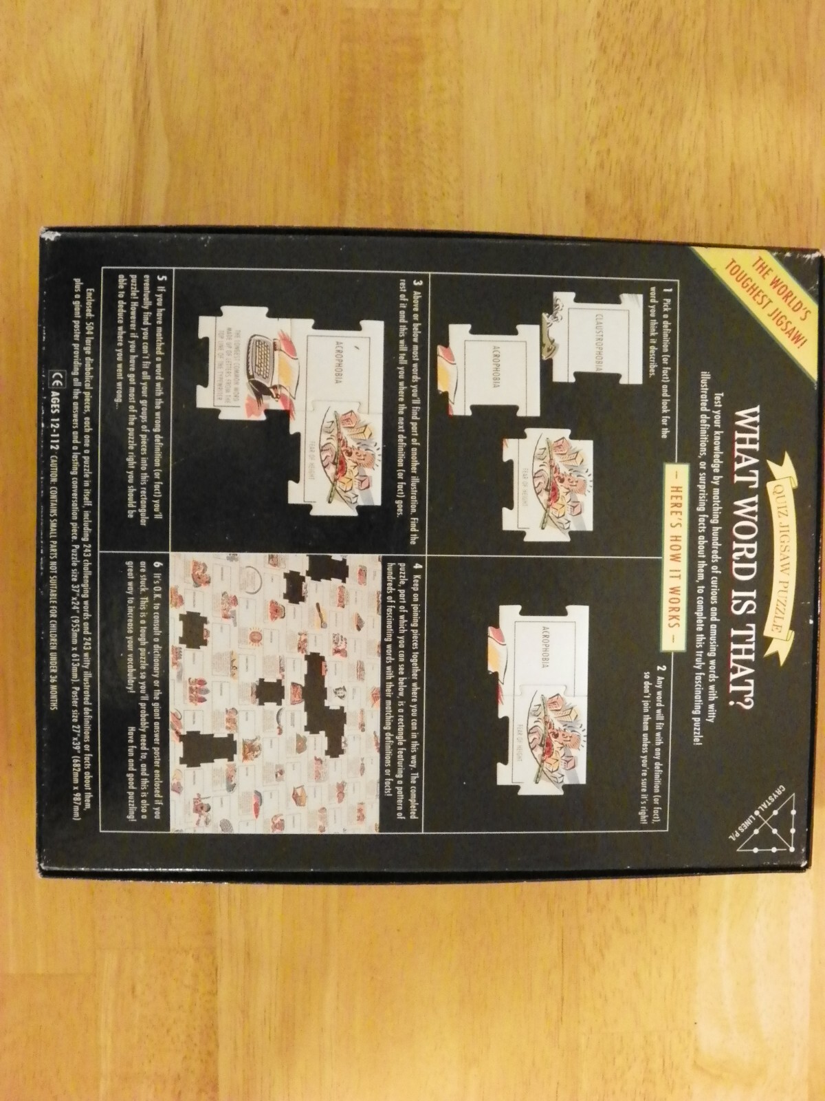 What Word Is That? Quiz Jigsaw Puzzle, new 504piece 37”x24” 1995 eBay