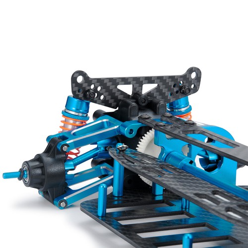 Alloy & Metal Shaft Drive 1/10 4WD Touring Car Frame Kit for TAMIYA TT01 Blue - Picture 10 of 12