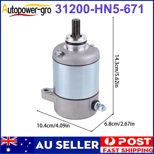 FOR HONDA TRX350TM 2WD FOURTRAX RANCHER 9 TOOTH ELECTRIC STARTER MOTOR TRX350TE - Picture 1 of 21