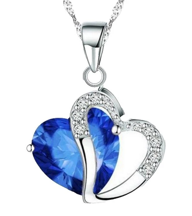 Silver Plated Sapphire Fashion Necklaces & Pendants