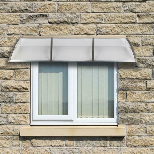 40x120"/80"/40"/32"Door Window Outdoor Awning PC Hollow Sheet Shade Cover Canopy - Picture 20 of 20