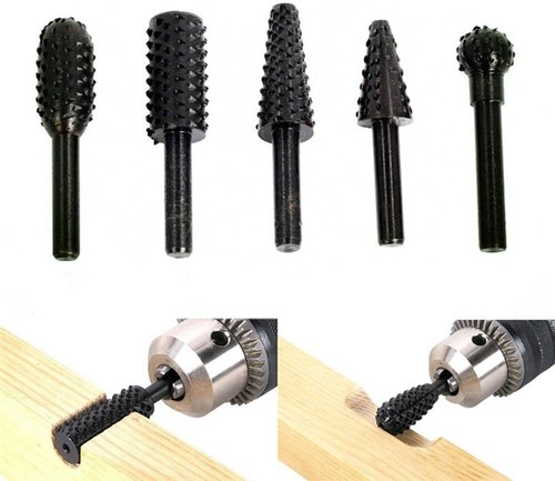 5-pack 1/4" Steel Drill Bit Set Cutting Tools for Woodworking Knife Wood Carving - Picture 3 of 7