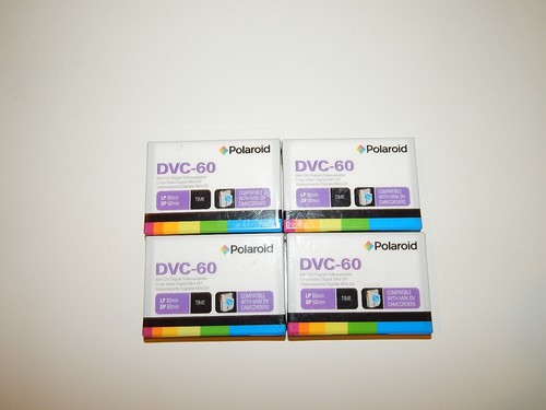 4 Polaroid DVC-60 Mini DV Digital Video Cassettes LP 90min SP 60 min
